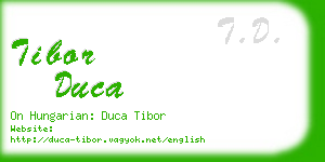 tibor duca business card